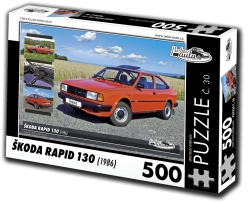 Puzzle RETRO-AUTA Škoda Rapid 130 (1986) – 500 dílků