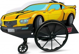 Karnevalový kostým vozidlo TRANSFORMERS Bumblebee na invalidní vozík