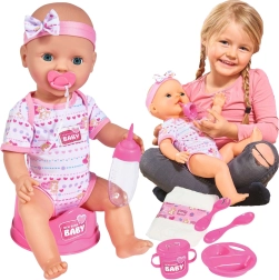 Simba New Born Baby funkční panenka 43 cm s nočníkem a příslušenstvím
