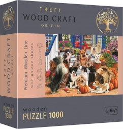 Dřevěné puzzle TREFL Wood Craft Origin Psí přátelství 1000 dílků