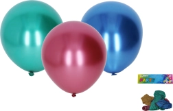 Nafukovací balonky 25 cm, sada 5 ks, chromové