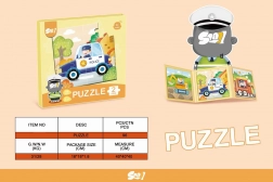 Magnetické puzzle vozidla s knížkou