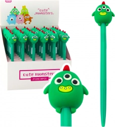 Gelové pero Zelený Stvoření s Modrým Inkoustem 17 cm 0,5 mm