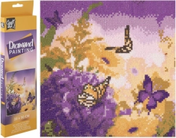 Diamantové malování motýlí louka 30 × 30 cm