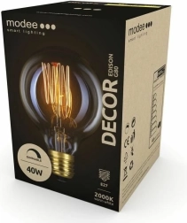Modee Smart dekorativní žárovka Edison G80 E27 40 W extra teplá bílá