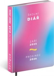 Školní diář Růžový září 2025 – prosinec 2026