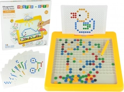 Magnetická tabule se 100 korálky – žlutá