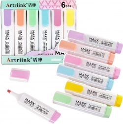 Pastelové školní zvýrazňovače 6 ks