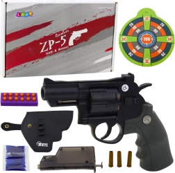 Revolver hračkový s pěnovými náboji a gelovými kuličkami