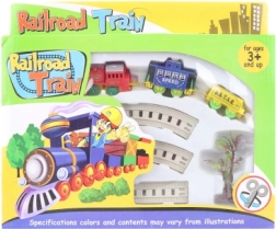 Vláčkodráha s lokomotivou na klíček a 2 vagóny