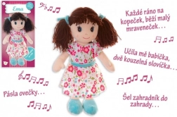 Panenka Ema plyšová mluvící a zpívající 40 cm
