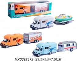 Karavan s přívěsem pull-back