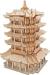 Dřevěné 3D puzzle Yellow Crane Tower