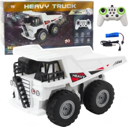Rc sklápěč HEAVY TRUCK 1:24 bílý se světly a zvuky