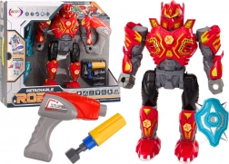 Šroubovací robot s vrtačkou, šroubovákem, světly a zvuky – červený