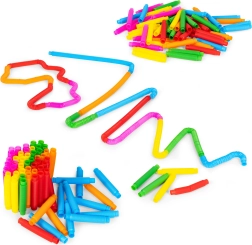Senzorické pop tubusy pro děti – antistresové spojovací trubičky, 60 ks