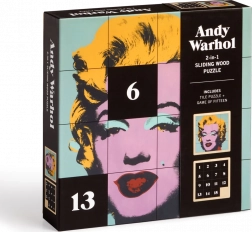 Posuvné dřevěné puzzle Andy Warhol: Marilyn