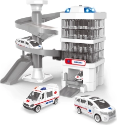 Herní set Ambulance s nemocniční budovou, světelnými a zvukovými efekty