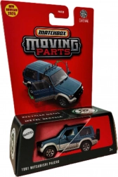 Matchbox Moving Parts Mitsubishi Pajero 1991 modré terénní auto