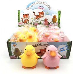 Žertovná mačkací kačenka antistresová hračka 8×6 cm