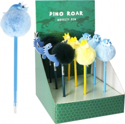 Kuličkové pero s dinosaurem s chlupatým pomponem