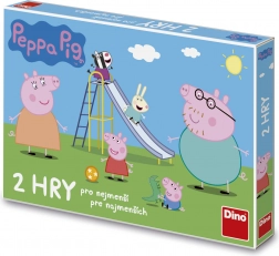 Dětská stolní hra PEPPA PIG: Pojď si hrát a Žebříky a skluzavky
