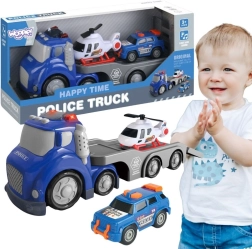 Woopie modrý policejní odtahový vůz City Truck se světelnými a zvukovými efekty