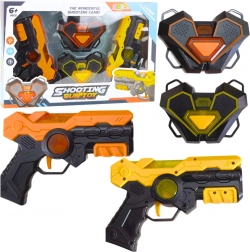 Laser tag sada pro děti – 2 pistole a 2 terče na infračervené paprsky se světly a zvuky