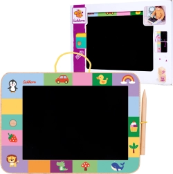 Dřevěná kreslicí tabulka pro děti s ryskou 3+ EICHHORN