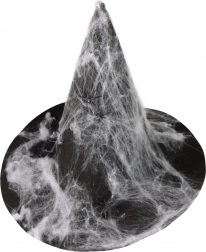 Čarodějnický klobouk s pavučinou pro dospělé