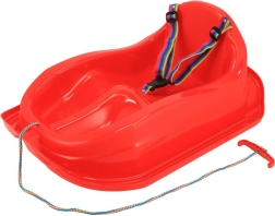 Plastové sáňky s opěrkou BABY MIX Mini červené