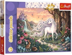 Dětské puzzle Glitter Tęczowy blask jednorožec 100 dílků - 1 kus