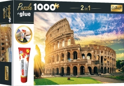 Sada puzzle 2v1 Amfiteátr FLÁVIŮV, Řím – 1000 dílků s lepidlem