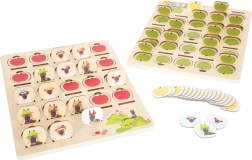 SMALL FOOT hádej, kdo jsem? 4 FRIENDS – dřevěná paměťová hra 2 v 1