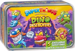 SuperThings Dino Destroyers exkluzivní sada stříbrná plechovka