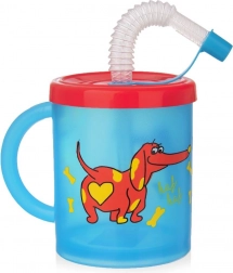 Dětský hrnek se slámkou pes 260 ml