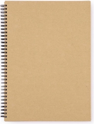 Kroužkový blok A4 kraft s dvojitou spirálou, lamino desky