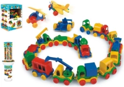 Mini plastová autíčka Kid Cars 10 cm – mix 10 druhů, box 54 ks