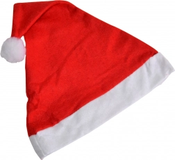 Vánoční čepice s bambulí 28 × 38 cm