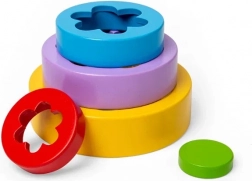 Bigjigs Toys květinová stohovací věž z FSC dřeva