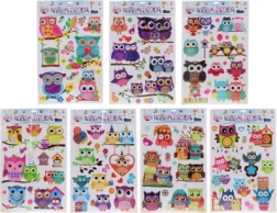 Nástěnné samolepky Sovičky – barevná dětská dekorace na zeď