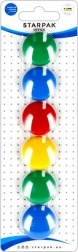 Barevné kulaté magnety na tabuli a lednici 2,9 cm (6 ks)
