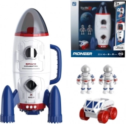 Vesmírná raketa se světelnými efekty a kosmonauty 29,1 × 15,8 × 15 cm