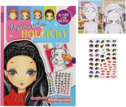 Pracovní sešit se samolepkami pro holčičky s doplňovačkami, 200 nálepek, A4