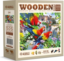Dřevěné puzzle Ostrov papoušků 505 dílků WOODEN CITY