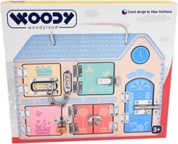 WOODYLAND Edukační manipulační deska se zámky