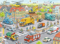 Ravensburger puzzle vozidla ve městě 100 dílků