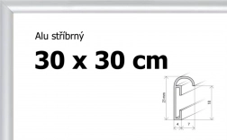 Hliníkový rám 30x30 cm ve stříbrné barvě