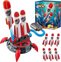 woopie pěnová raketová střelnice s pumpou, 6 raket