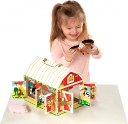 Hrací stodola se zámky a zvířaty